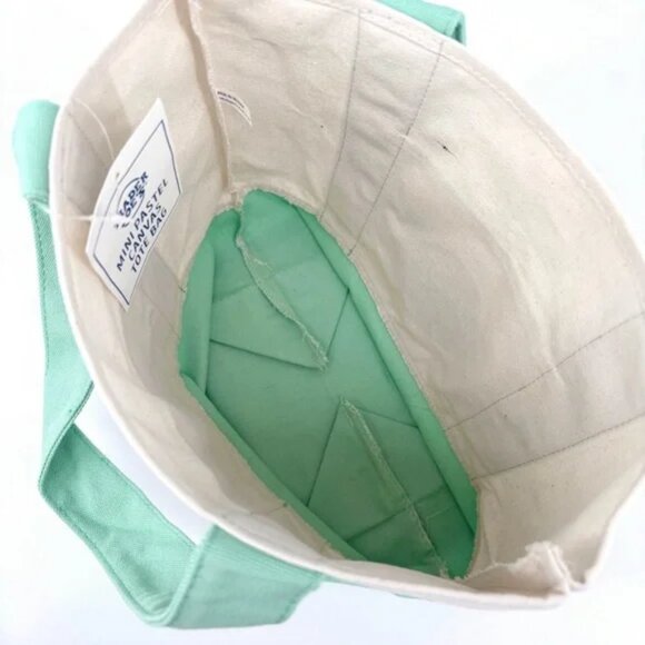 SUPER CUTE Trader Joe's Spring Limited Edition Mini Tote Bag - GREEN! - Picture 3 of 7